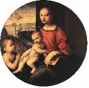 BUGIARDINI, Giuliano Virgin and Child with the Infant St John the Baptist oil painting